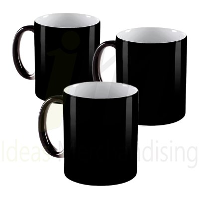 Taza Mágica Negro Brillante